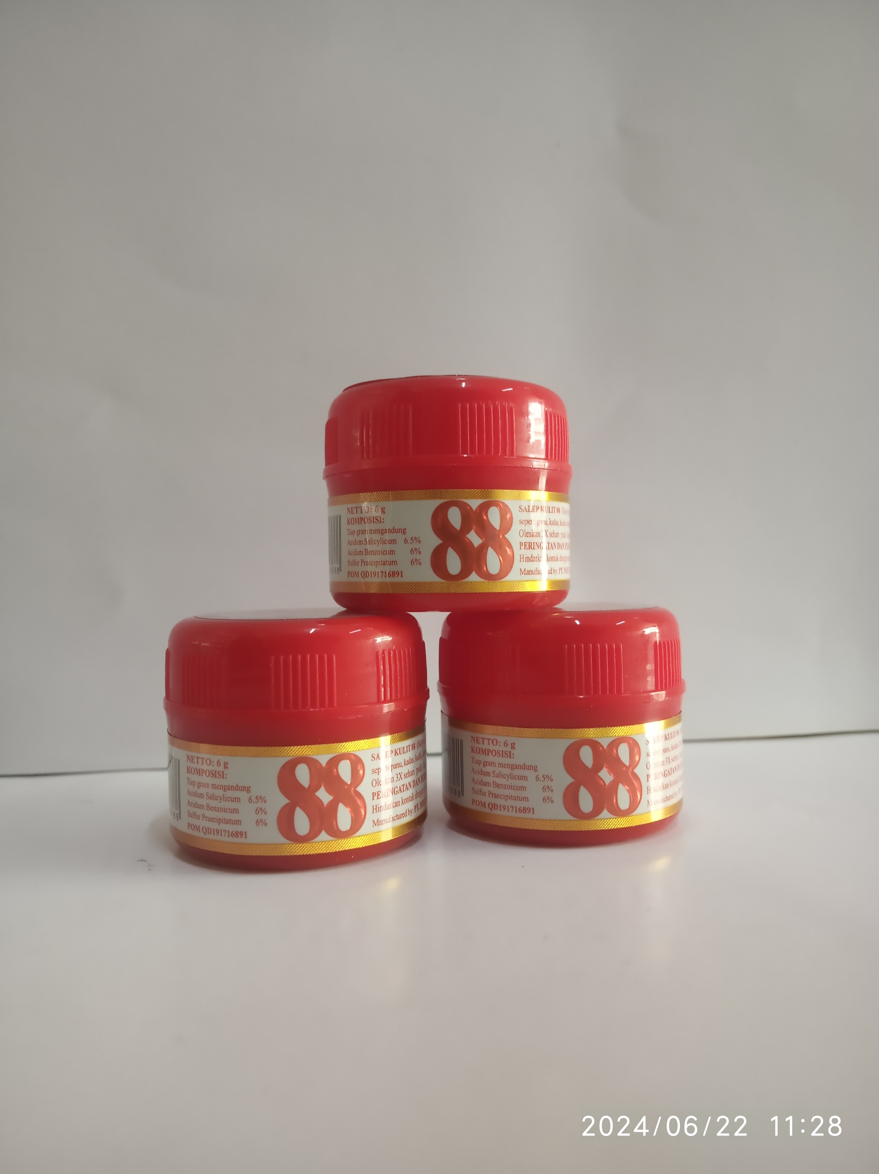 Salep Krim 88 POT 6gr - Anti Jamur, Kudis, Kurap, Kutu Air dan Gatal