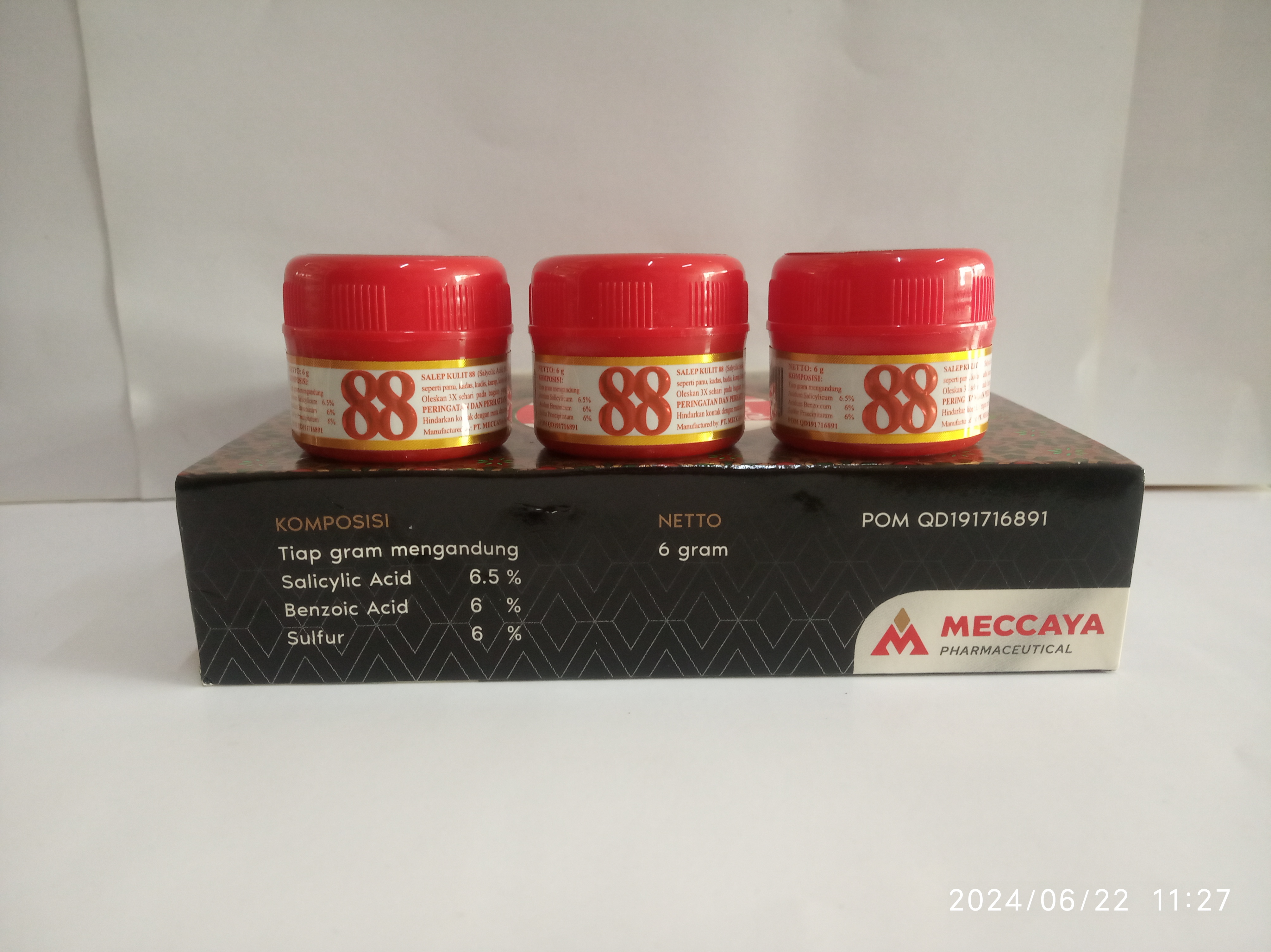 Salep Krim 88 POT 6gr - Anti Jamur, Kudis, Kurap, Kutu Air dan Gatal