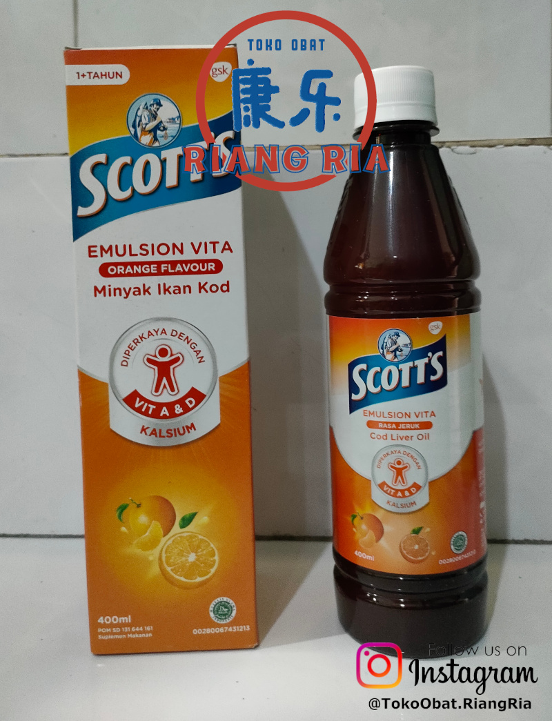SCOTT`S EMULSION VITA ORANGE FLAVOUR 400 ML