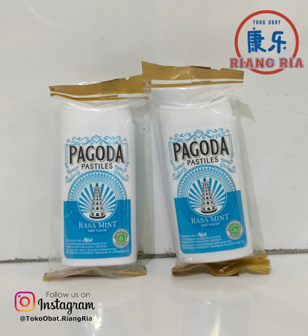 PAGODA PASTILES 20gr RASA MINT PERMEN PAGODA PASTILES afiat BIRU