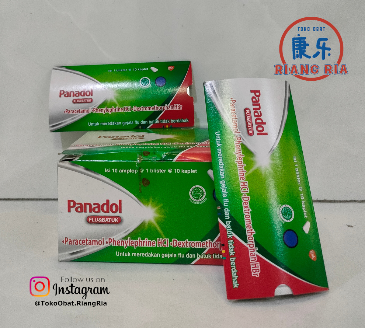 Panadol Hijau batuk pilek per strip 10 butir