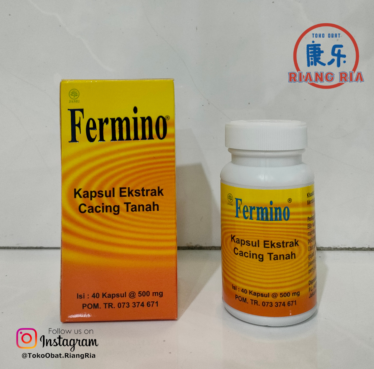 Fermino kapsul ekstrak cacing tanah isi 30 kapsul