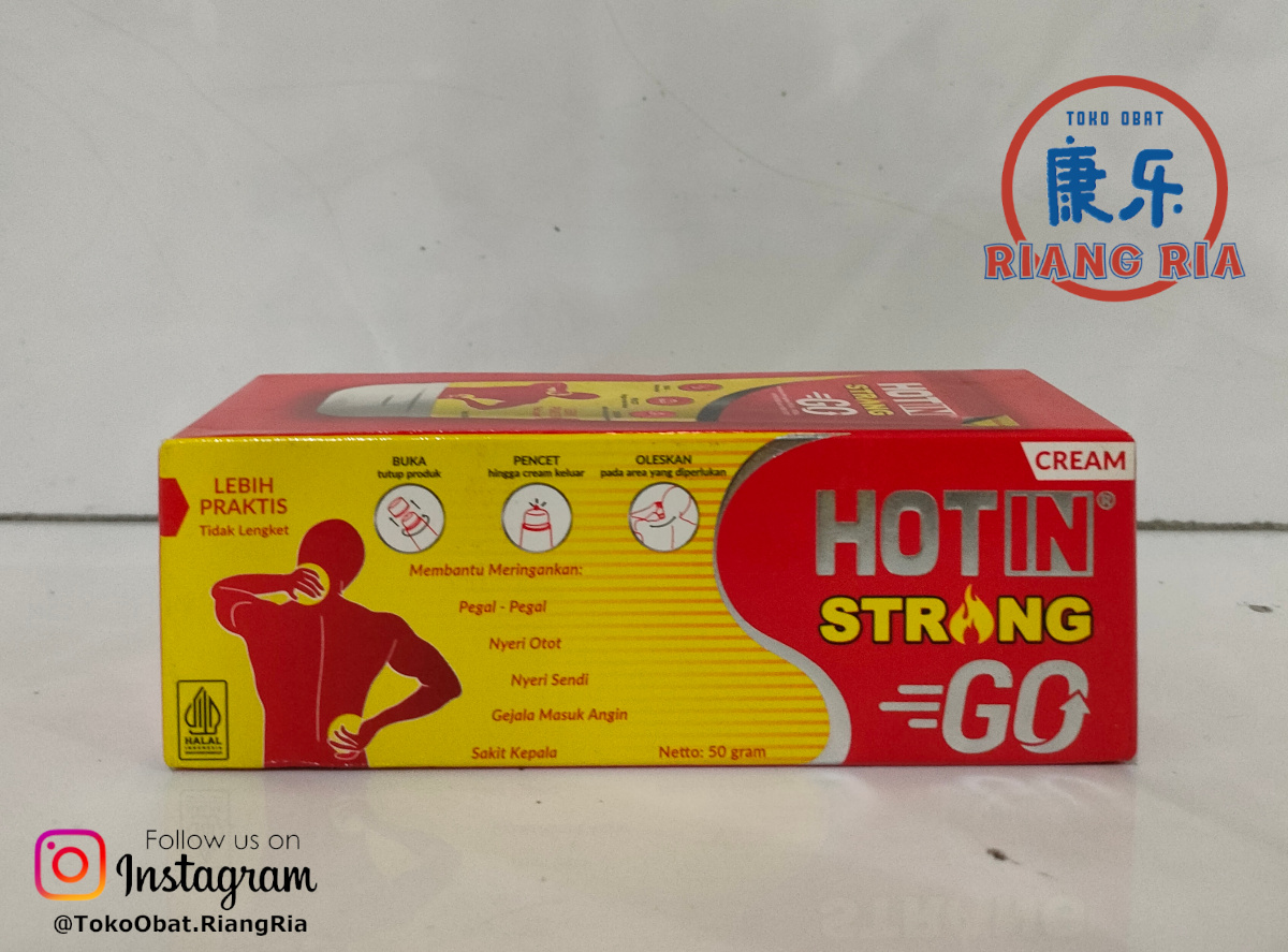 HOTIN Strong Go Tube 50gr - Atasi Capek, Pegal, dan Nyeri Otot