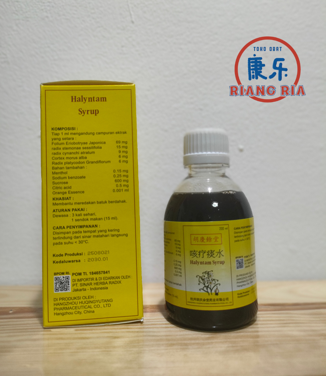 Halyntam Syrup 200ml - 0bat Batuk Berdahak Original