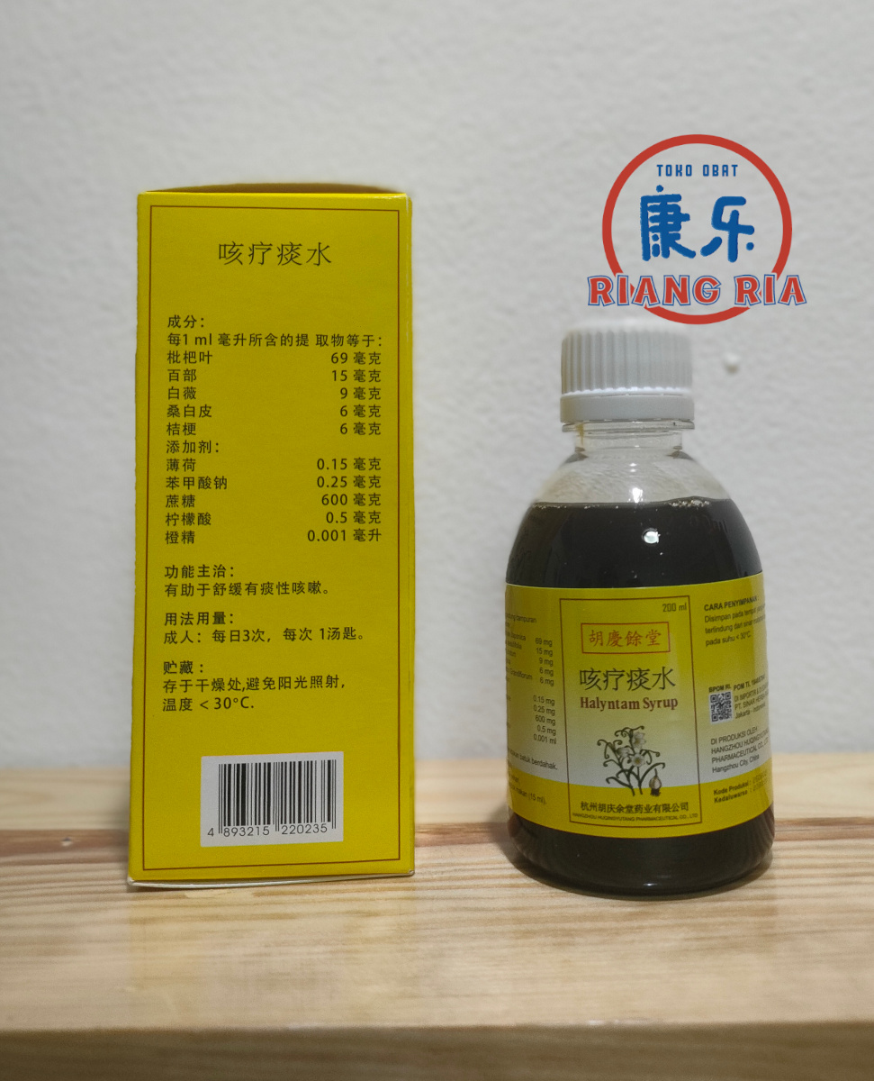 Halyntam Syrup 200ml - 0bat Batuk Berdahak Original